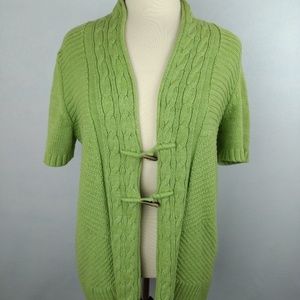 Christopher & Banks cardigan short sleeve toggles